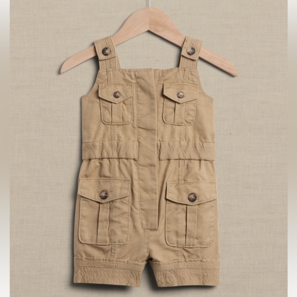 Banana Republic EXPEDITION COTTON-LINEN BABY ROMPER